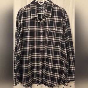 Ecko Unlimited Black and White Plaid Button-Down Shirt 100% Cotton